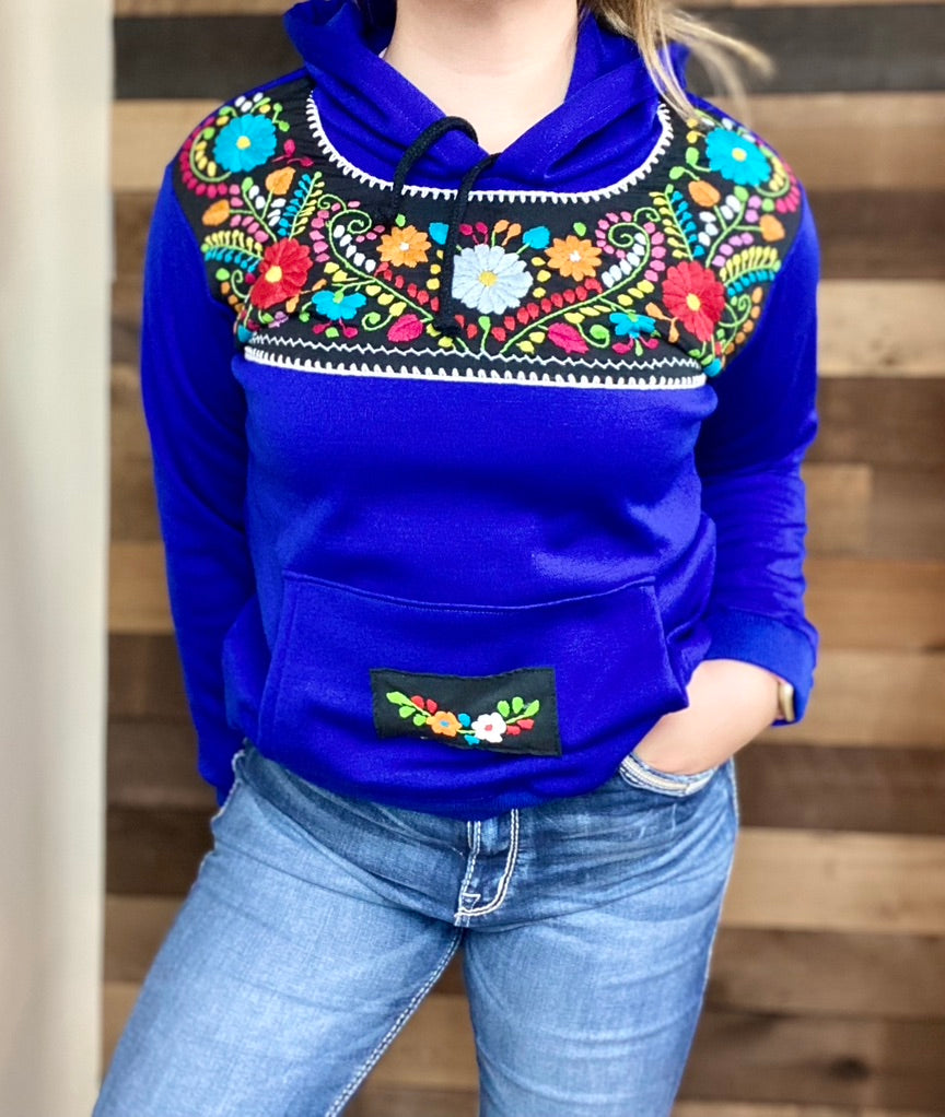Flora Pullover- Blue