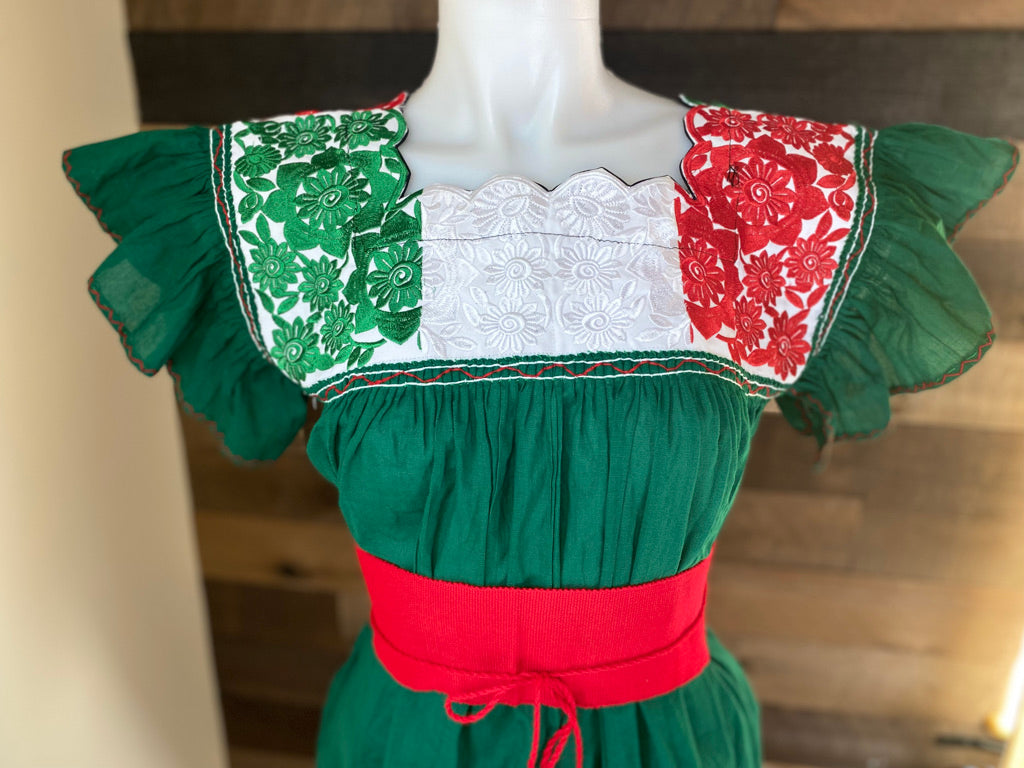 Tricolor Blouse - Green