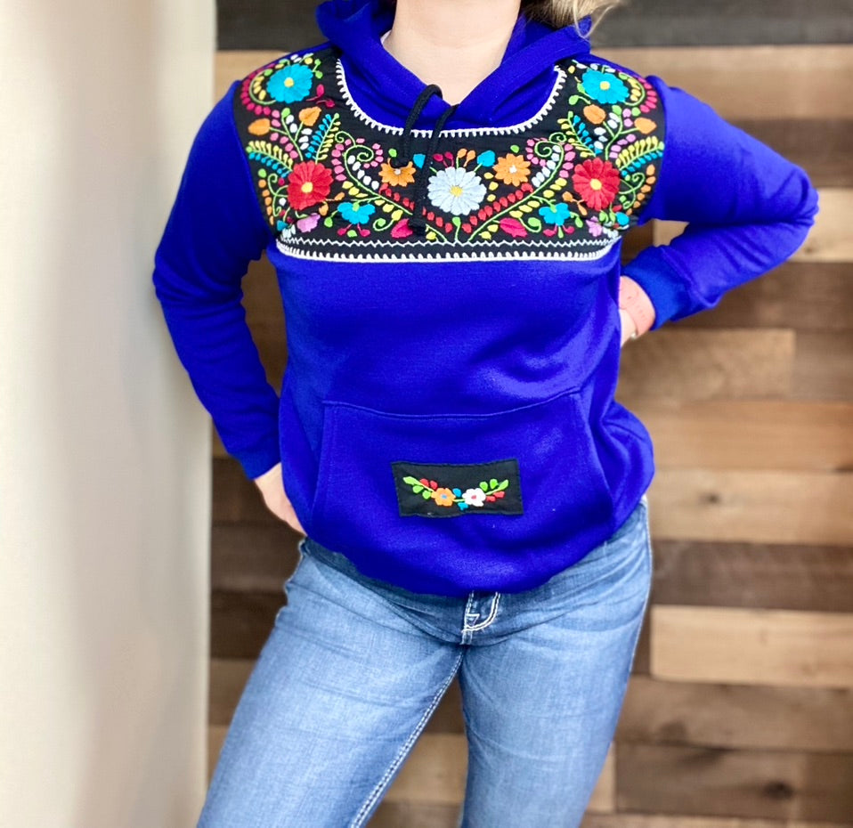 Flora Pullover- Blue